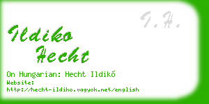ildiko hecht business card